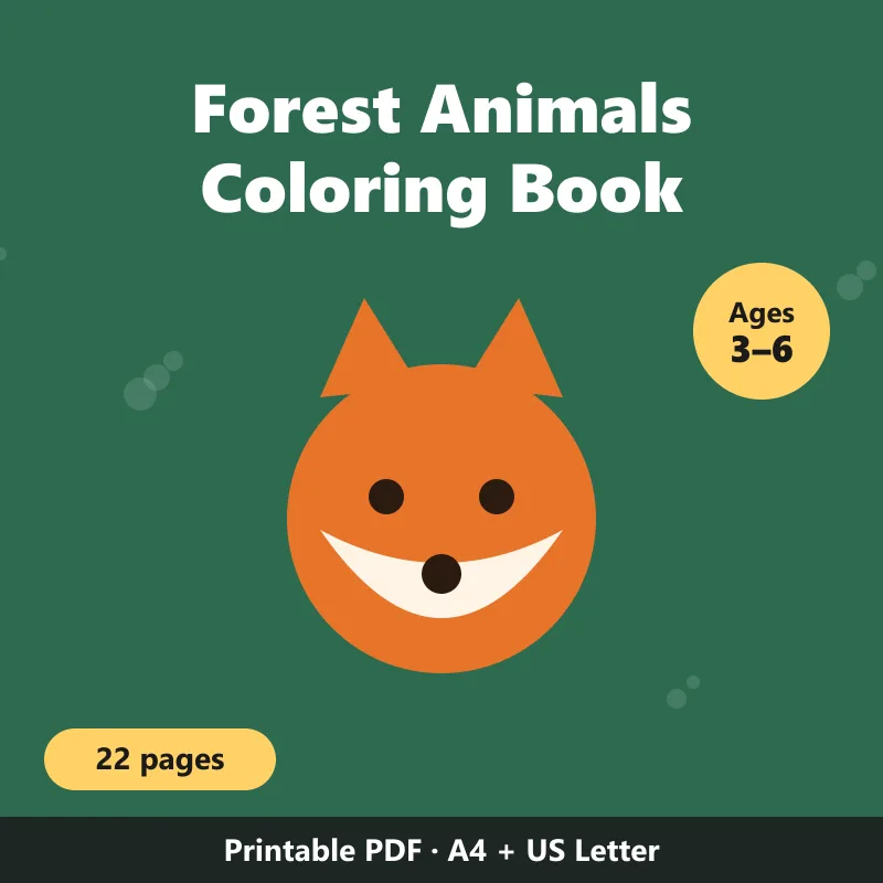 Cover of Forest Animals Coloring Book