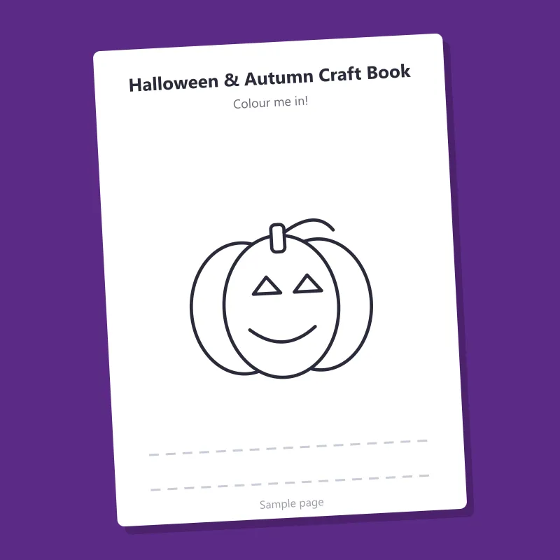 Halloween & Autumn Craft Book – sample page