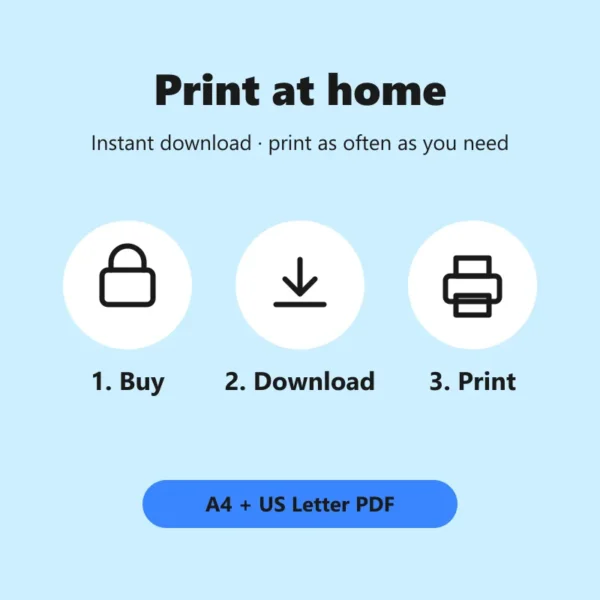 Numbers 1–20 Activity Book – how to print it