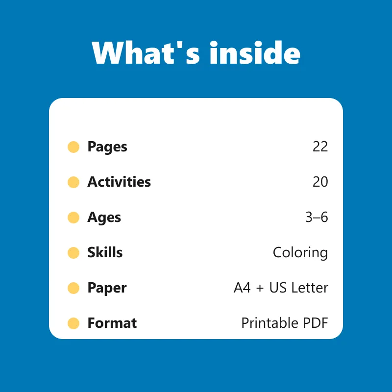 Ocean Friends Coloring Book – what's inside
