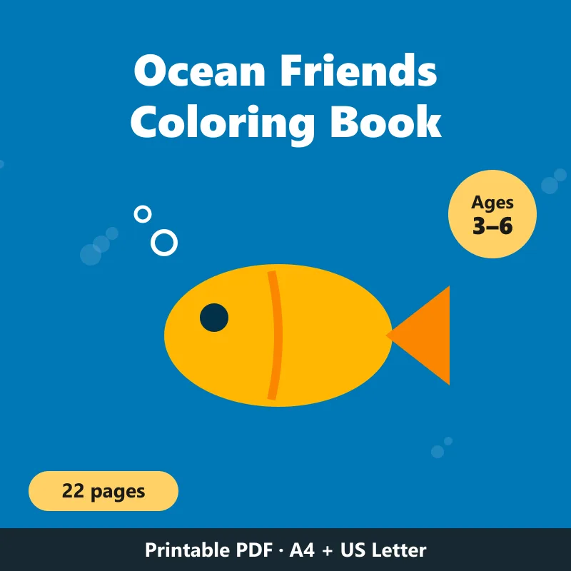 Cover of Ocean Friends Coloring Book