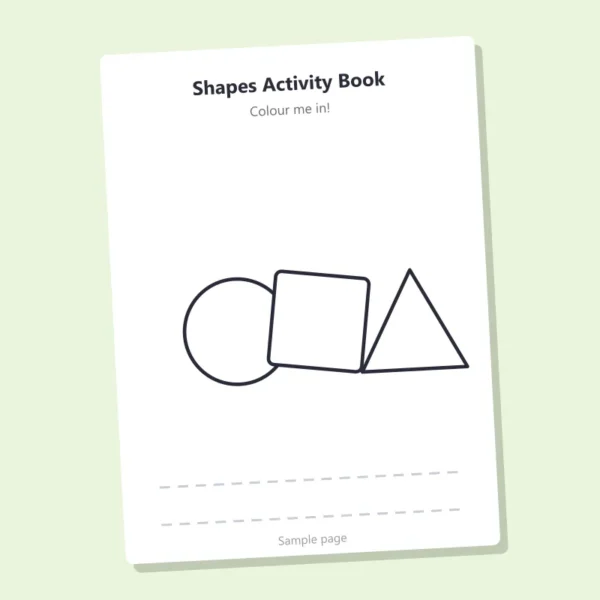 Shapes Activity Book – sample page