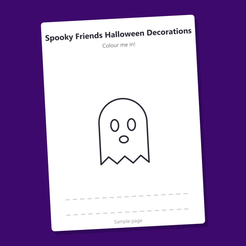 Spooky Friends Halloween Decorations – sample page